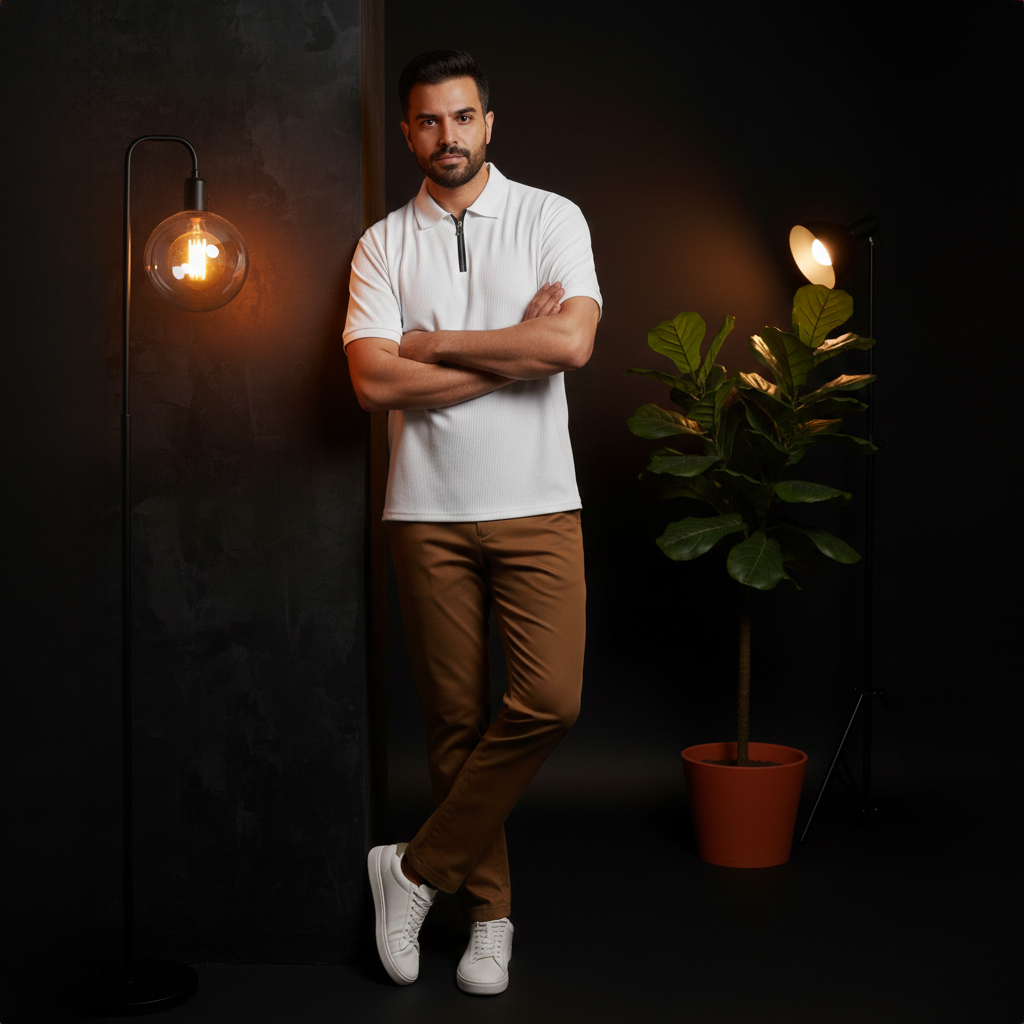 پکیج ست مردانه تیشرت نیم زیپ و شلوار مدل Rayan